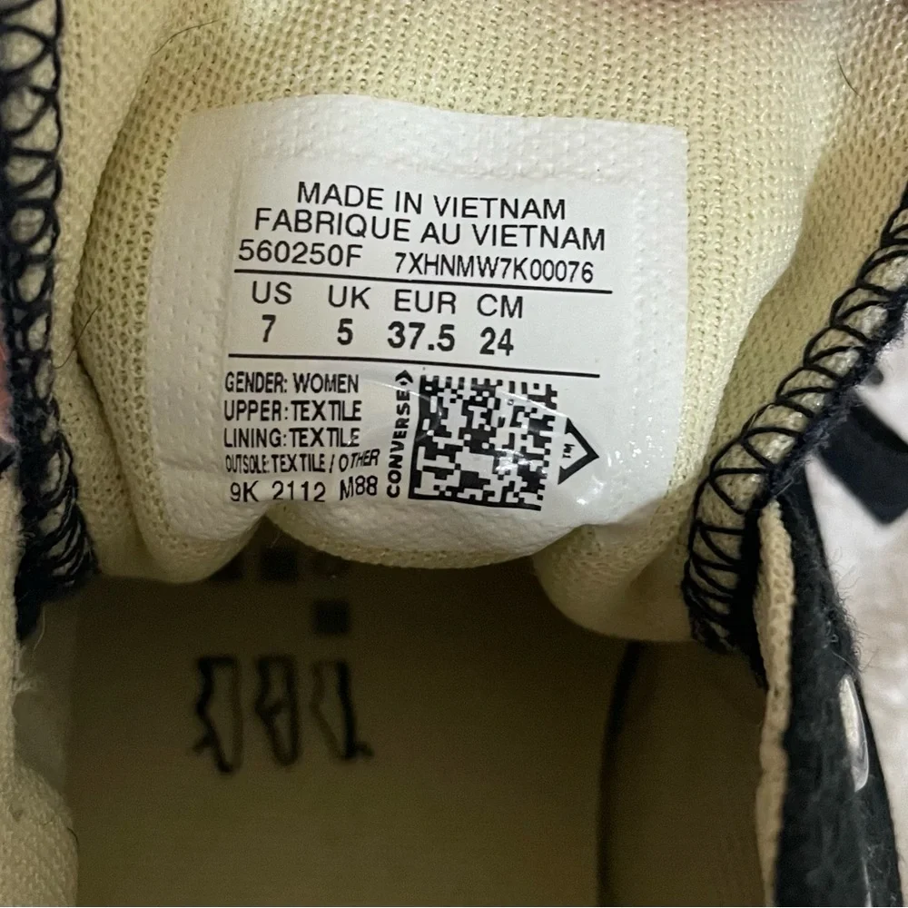 Black Platform Converse Shoes size 7 - Picture 9 of 9